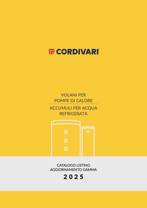 Cordivari - Listino prezzi Volani per pompe di calore | Accumuli per acqua refrigerata