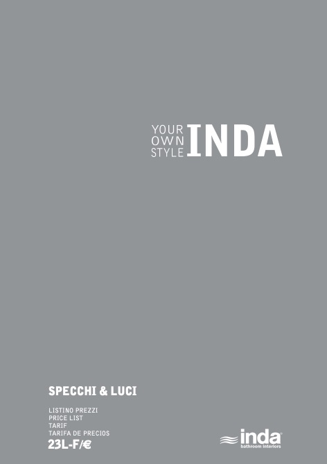 Inda - Price list Specchi e Luci