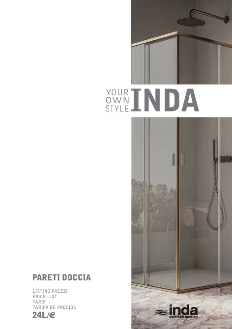 Inda - Price list Pareti doccia 24L