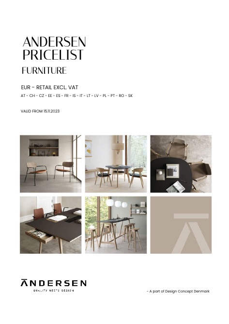 Andersen - Preisliste Furniture