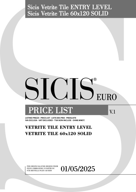 Sicis - Listino prezzi Vetrite Tile ENTRY LEVEL