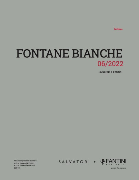 Fantini - Price list FONTANE BIANCHE