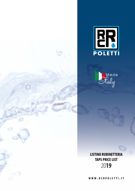 RCR Poletti - Price list Rubinetteria