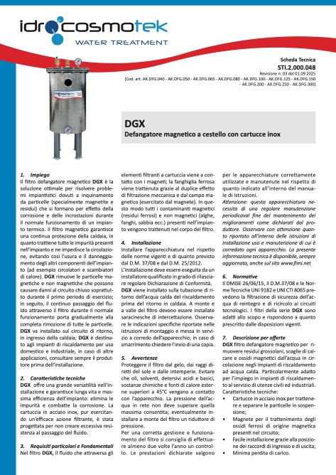 Fimi - Catalogo defangatori ex TFRX