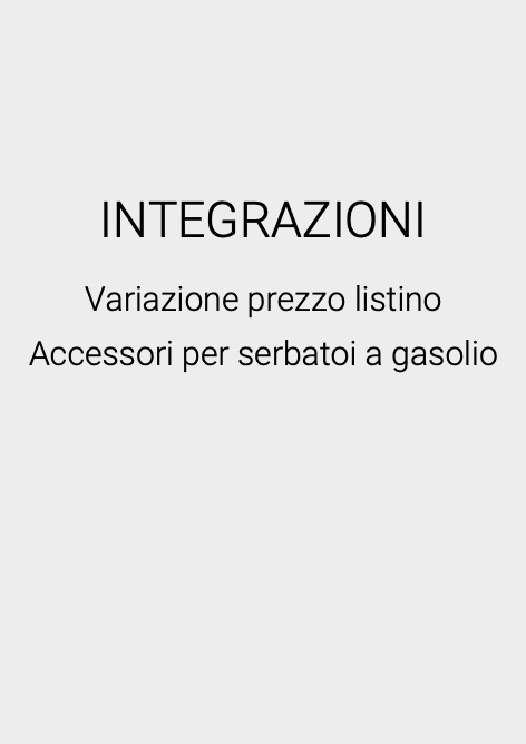 Tecnogas - Listino prezzi INTEGRAZIONI