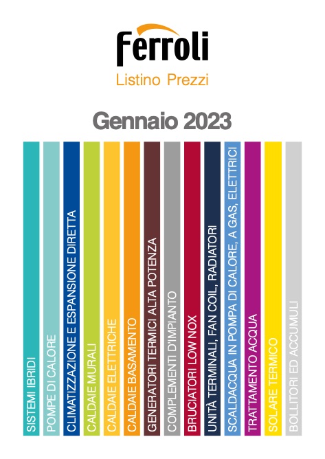 Ferroli - Price list Gennaio 2023