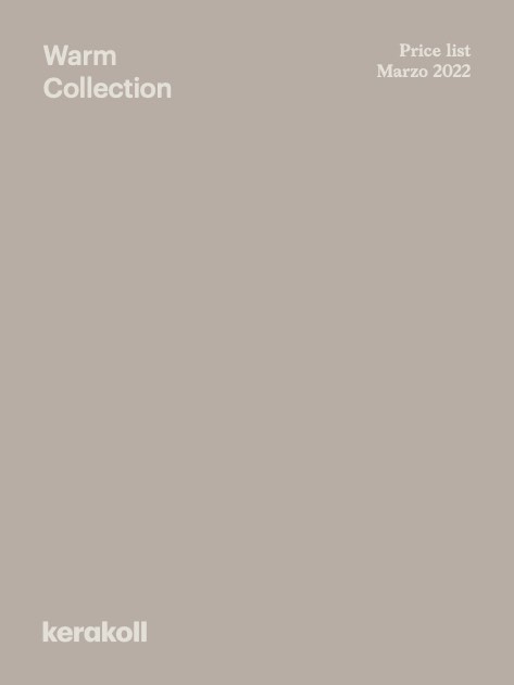 Kerakoll - Listino prezzi Warm Collection