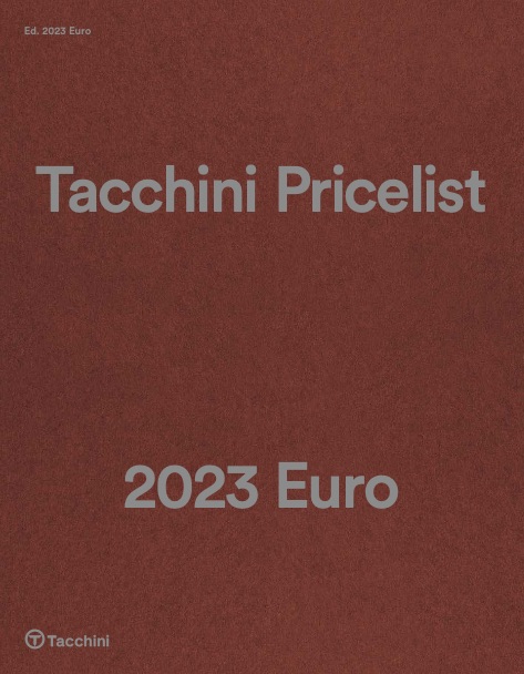 Tacchini - Price list 2023