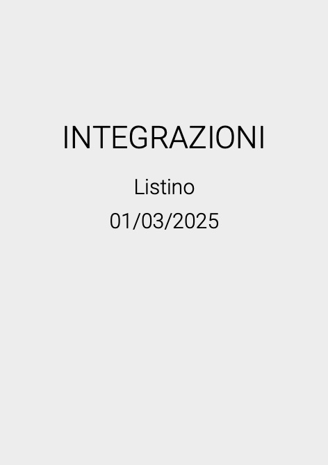 Rondine - Listino prezzi INTEGRAZIONI