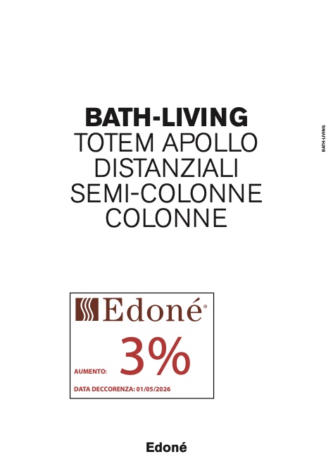 Edonè - 价目表 Bath-Living