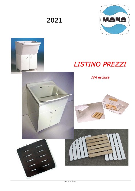 Mana - Listino prezzi 2021