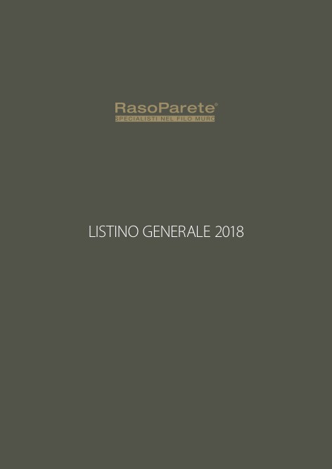 RasoParete - Price list 2018
