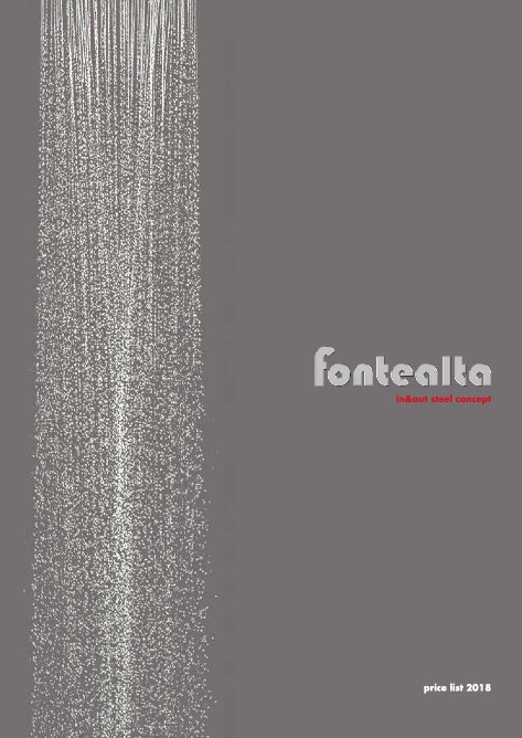 Fontealta - Price list 2018