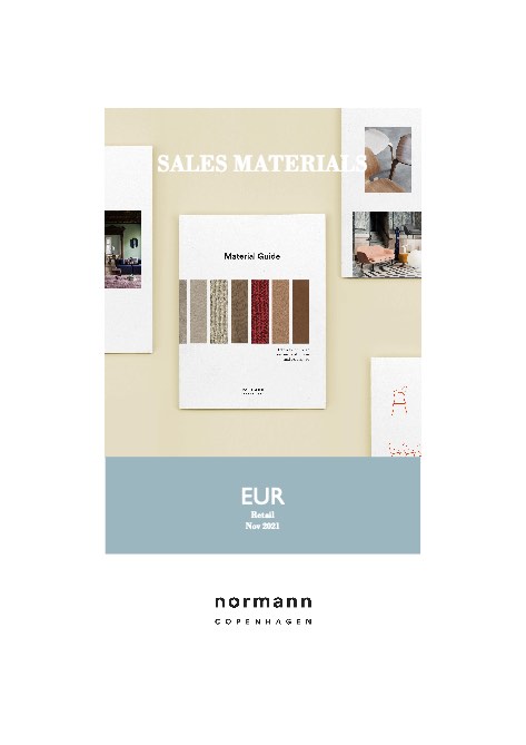 Normann Copenhagen - Прайс-лист Sales Materials