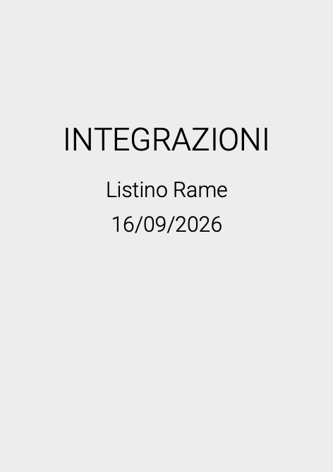 Tecnosystemi - Listino prezzi Integrazioni 2026 | Rame