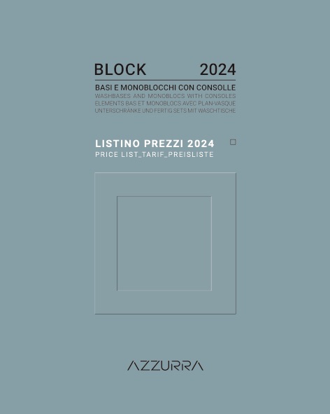 Azzurra Bagni - Listino prezzi Block 2024