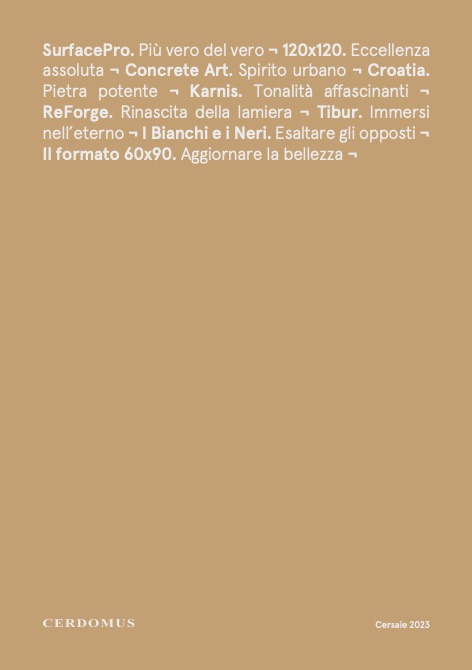 Cerdomus - Catalogo Cersaie 2023