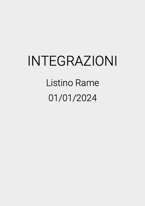 Tecnosystemi - Price list Integrazioni 2024 | Rame