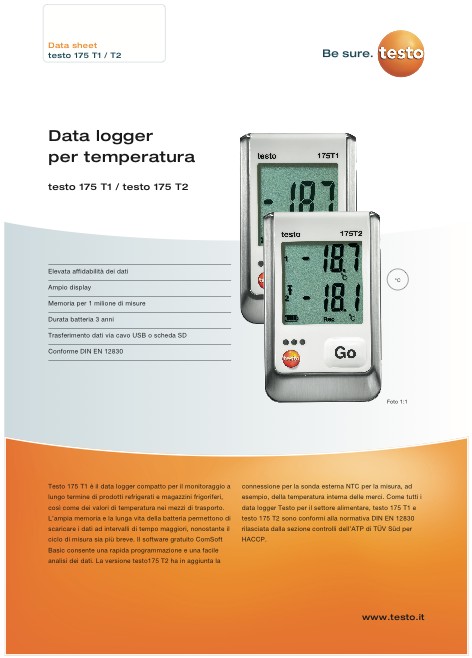 Testo - Catalogue Data logger per temperatura