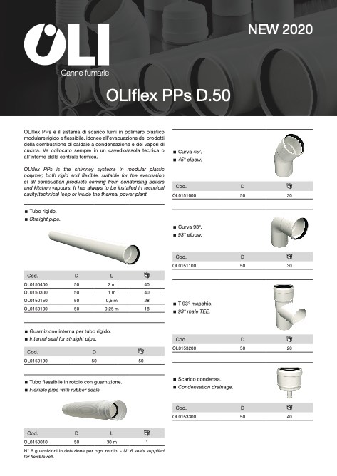 Oli - Каталог OLIflex PPs D.50