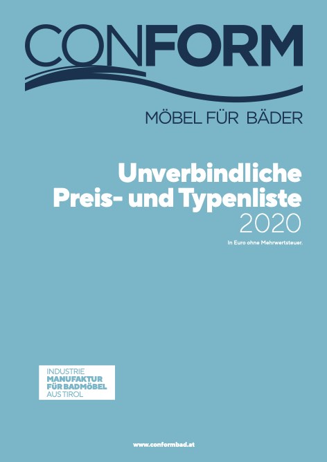 Conform Badmöbel - 价目表 2020