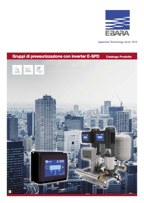Ebara Pumps Europe - Catalogue Gruppi di pressurizzazione con inverter E-SPD