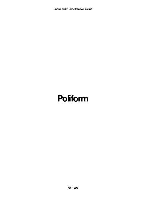 Poliform - Price list Sofas