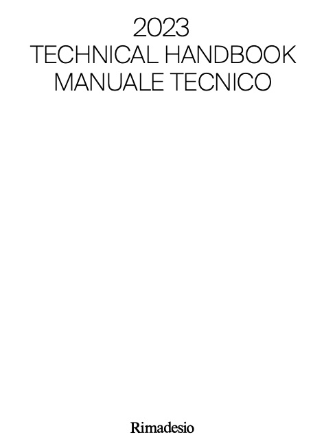 Rimadesio - Catalogue Manuale tecnico