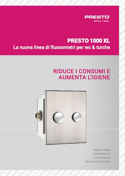 Presto - Catalogo Flussometri per wc & turche