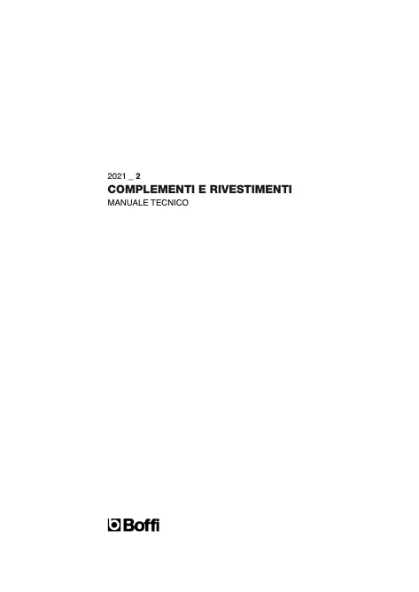Boffi - Catalogo COMPLEMENTI E RIVESTIMENTI - 2021/2 MANUALE TECNICO