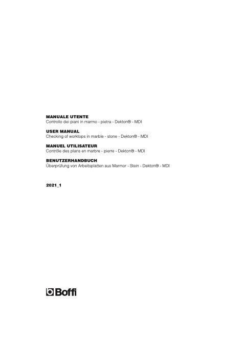 Boffi - Catalogue Manuale di controllo piani in marmo