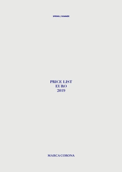 Marca Corona - Прайс-лист Spring/Summer