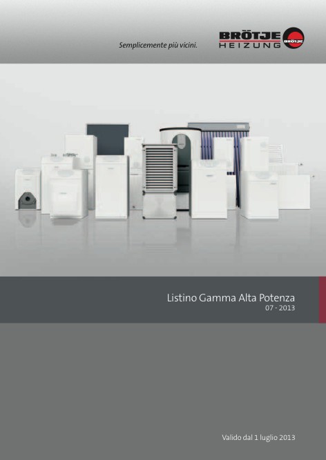Broetje - Listino prezzi Gamma alta potenza 07-2013