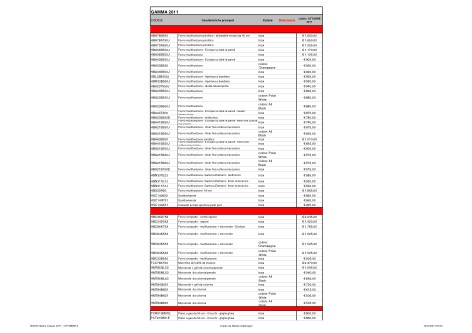 Brainox - Price list Libero posizionamento 2011