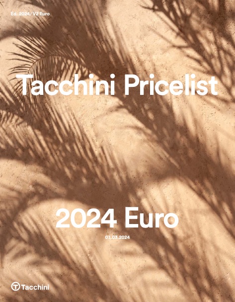 Tacchini - Прайс-лист 2024