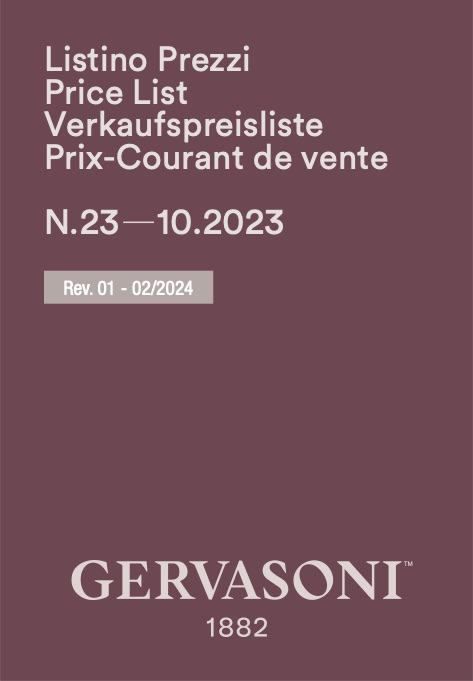 Gervasoni - Listino prezzi Indoor 10_2023 n°23_rev01_