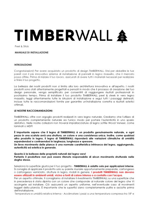 IWallDesign - Catalogo Manuale di installazione