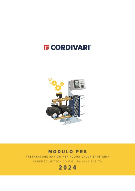 Cordivari - Catalogo Modulo PRS | Vademecum tecnico e guida alla scelta