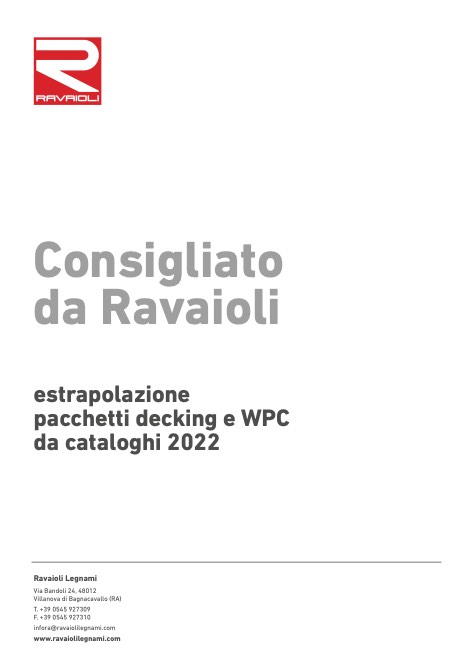 Ravaioli - Каталог Estrapolazione pacchetti decking e WPC