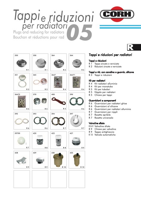 Corh - Catalogo Tappi e riduzioni