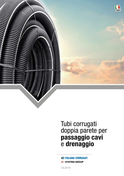 Italiana Corrugati - Price list Tubi corrugati doppia parete per passaggio cavi e drenaggio