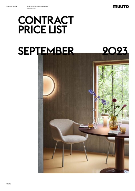 Muuto - Listino prezzi Contract Price - Irlanda schiuma ignifuga