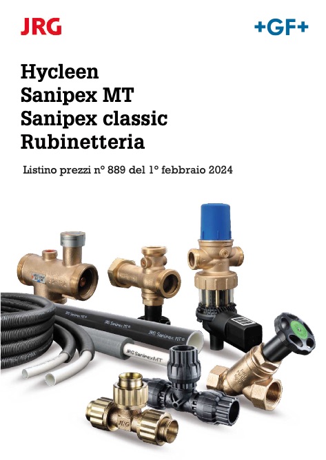 Georg Fischer - Price list N° 889 - Hycleen Sanipex MT Sanipex classic Rubinetteria