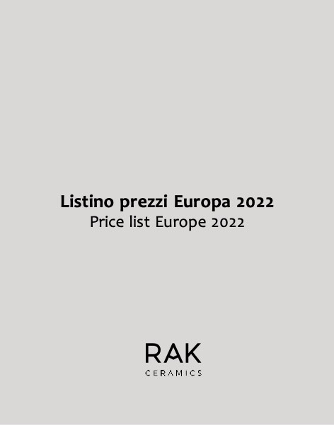 Rak Ceramics - Price list 2022 (agg.to 07/2022)