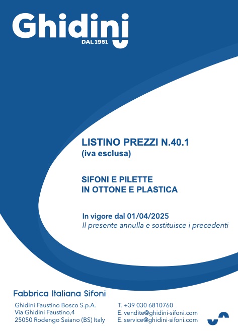 Ghidini - Listino prezzi Aprile 2025