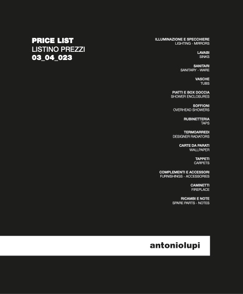 Antonio Lupi - Price list 03_04_023. Vol.2