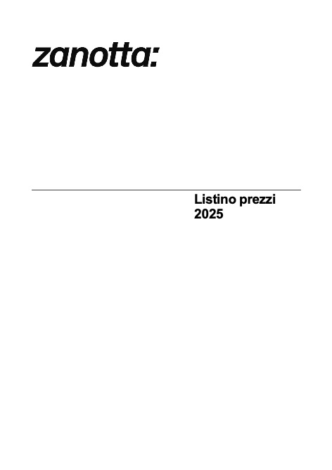 Zanotta - Listino prezzi 2025