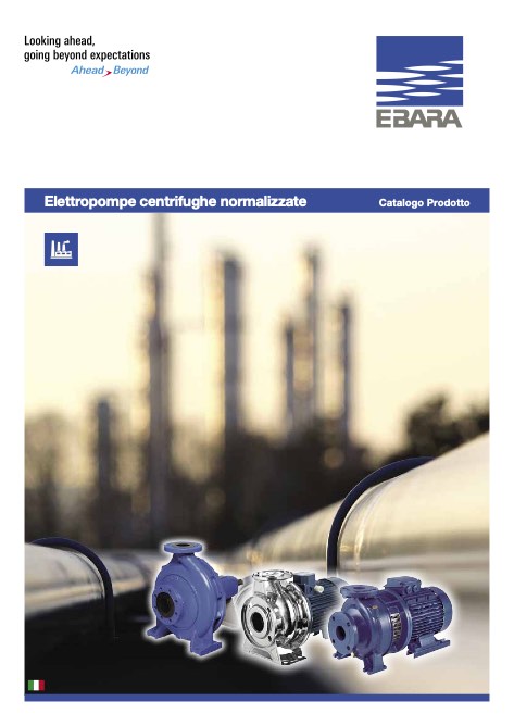 Ebara Pumps Europe - Catalogue Elettropompe centrifughe normalizzate