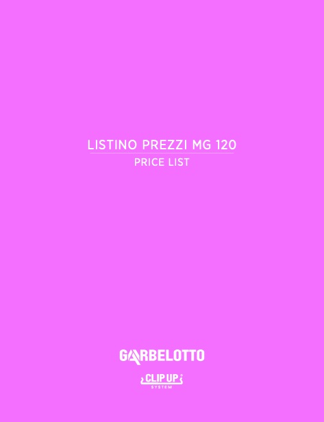 Garbelotto - Listino prezzi MG 120