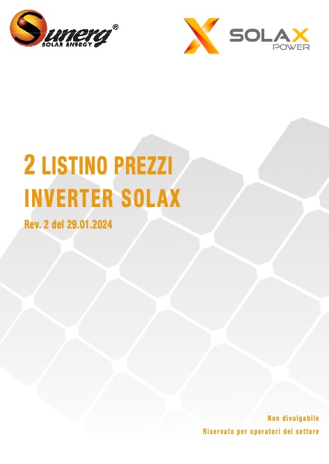 Sunerg - Price list INVERTER Solax - Rev.2